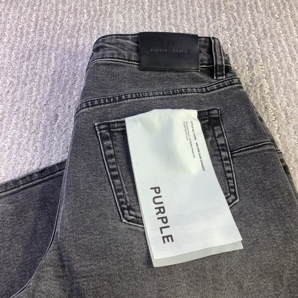 Purple Brand D1000 Mid Rise Straight Black Wash Denim Jeans Size 28 NWT - Picture 1 of 16